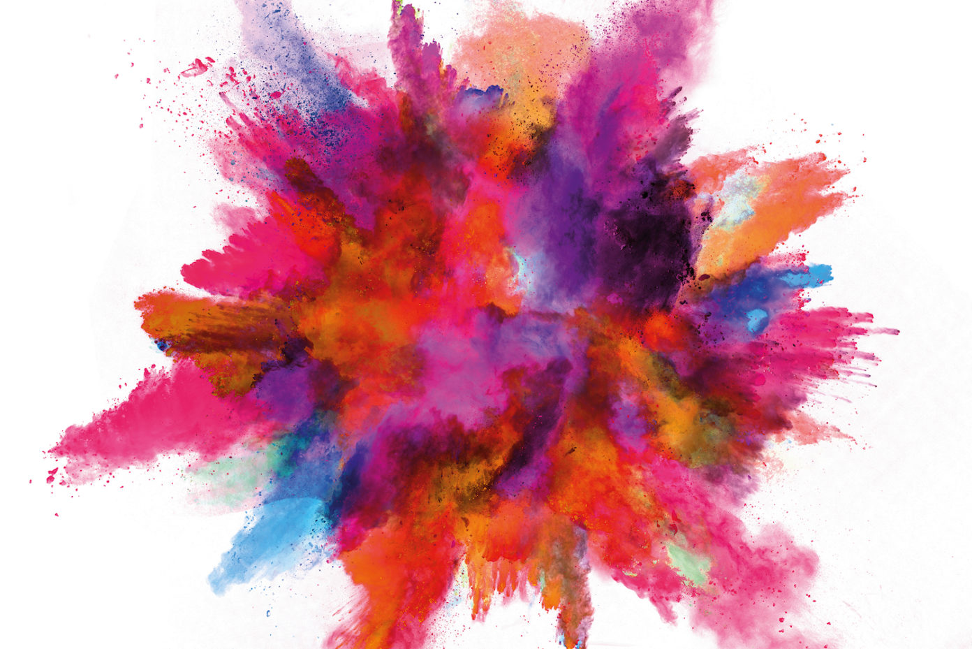 Illustration eines bunten Farbkleckses.