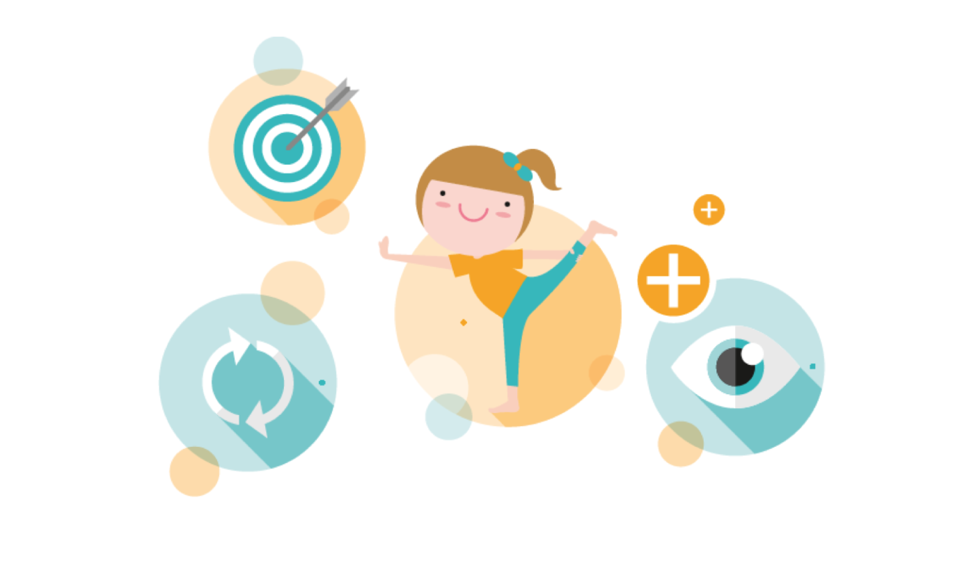 Illustration "Prävention" zur neuen DGUV Branchenregel Kindertageseinrichtung. Diese bündelt Themen rund um Sicherheit und Gesundheit in der Kita.