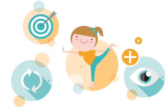 Illustration "Prävention" zur neuen DGUV Branchenregel Kindertageseinrichtung. Diese bündelt Themen rund um Sicherheit und Gesundheit in der Kita.