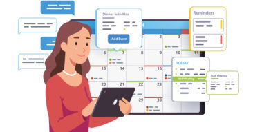 Illustration eines digitalen Kalenders für den Kitaalltag Illustration eines digitalen Kalenders für den Kitaalltag