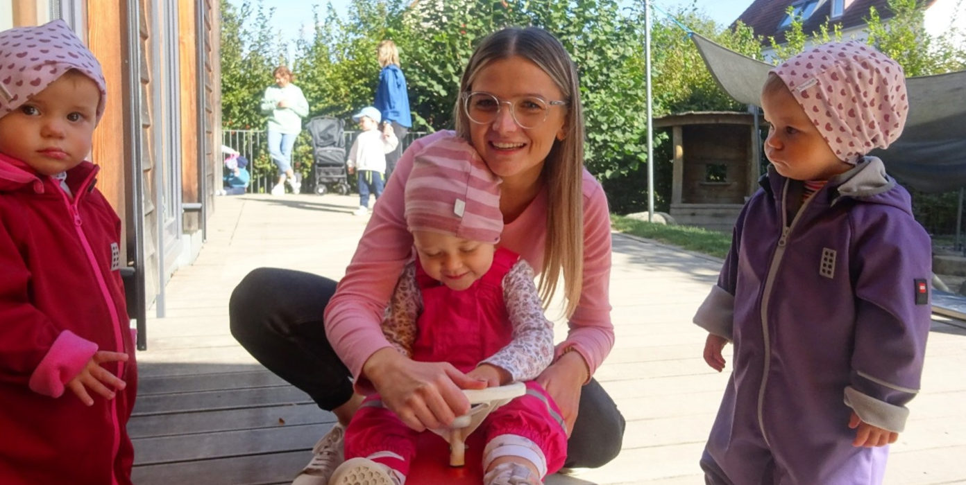 Michelle Kowarz ist Gruppenleiterin in der Krippe der Kita St. Oswald in Leitershofen
