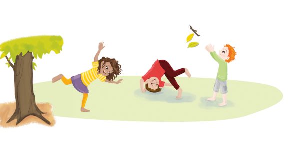 Illustration: spielende Kinder