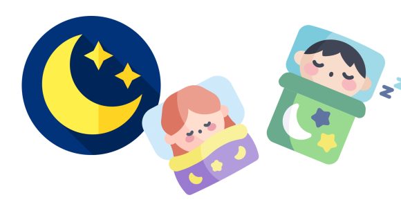 Illustration schlafender Kinder