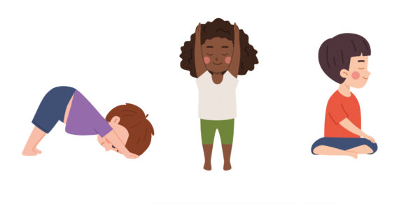 Illustration: turnende Kinder